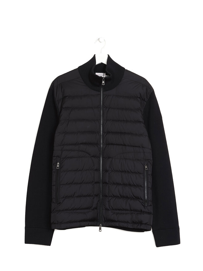 MONCLER Black High Collar Jacket