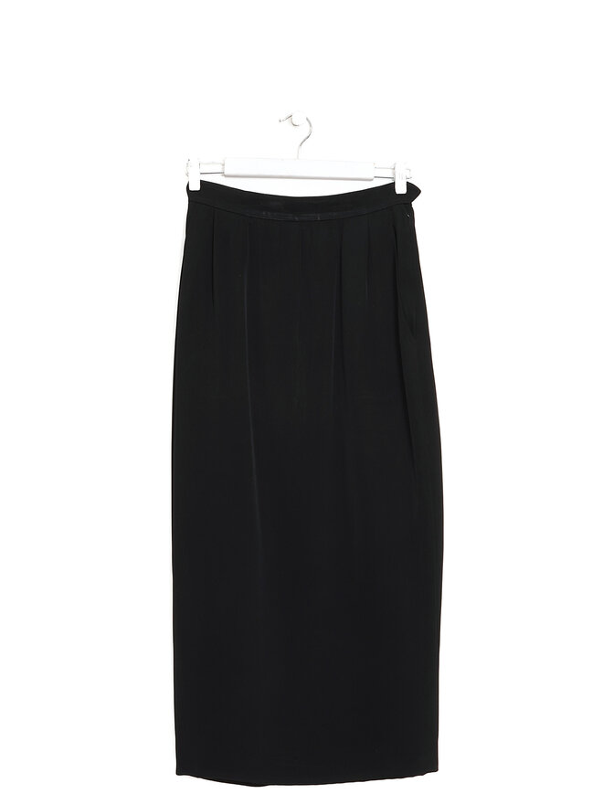 Saint Laurent Rive Gauche Jupe Mi-longue Noire