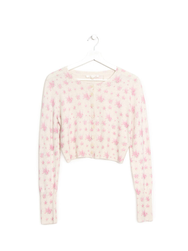 LoveShackFancy Cardigan à manches longues imprimé floral