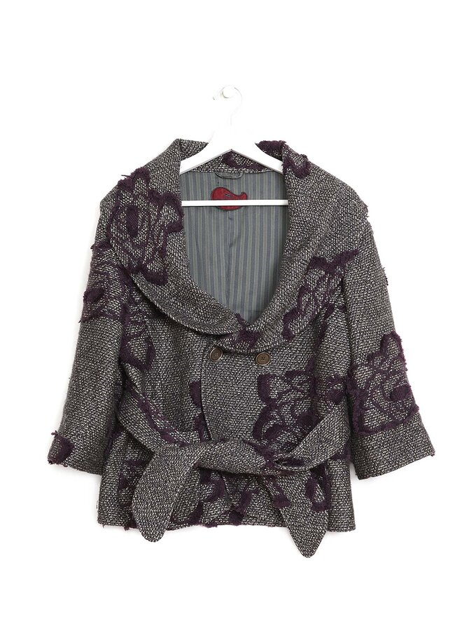 ETRO Plaid Wool Embroidered Jacket