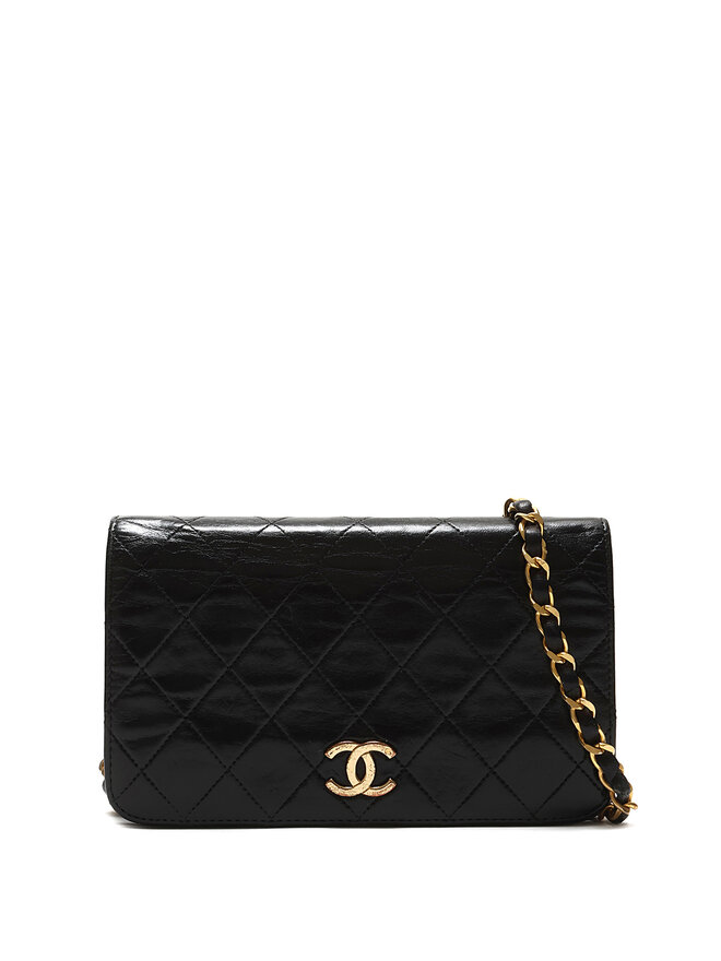 CHANEL Portefeuille à Chaîne en Cuir d'Agneau Matelassé