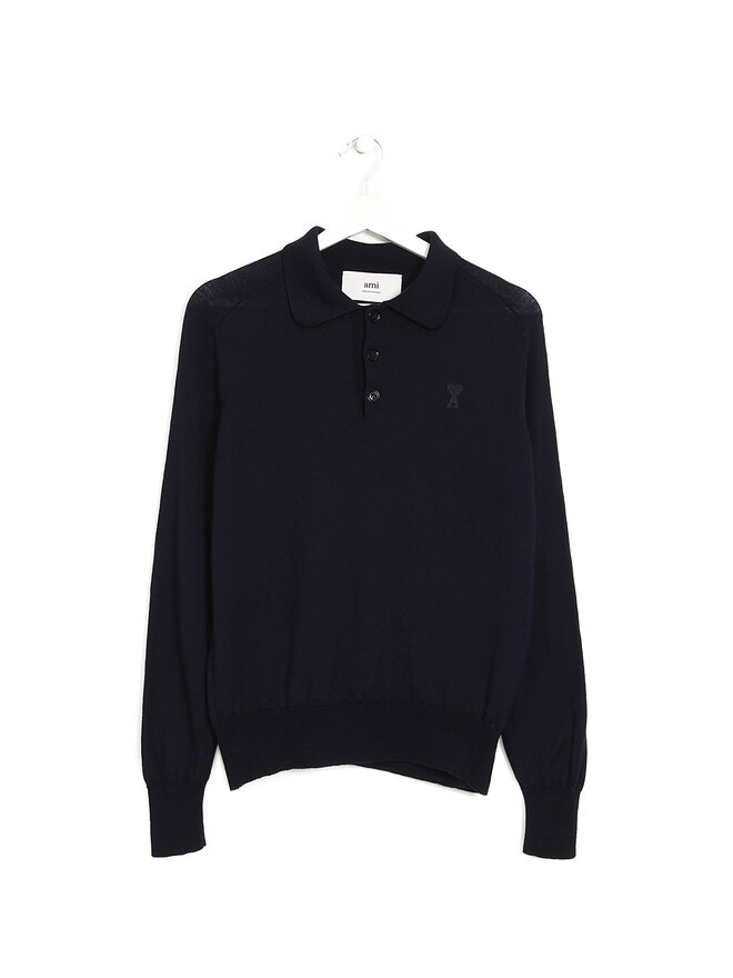 ami Pull en laine et soie bleu marine