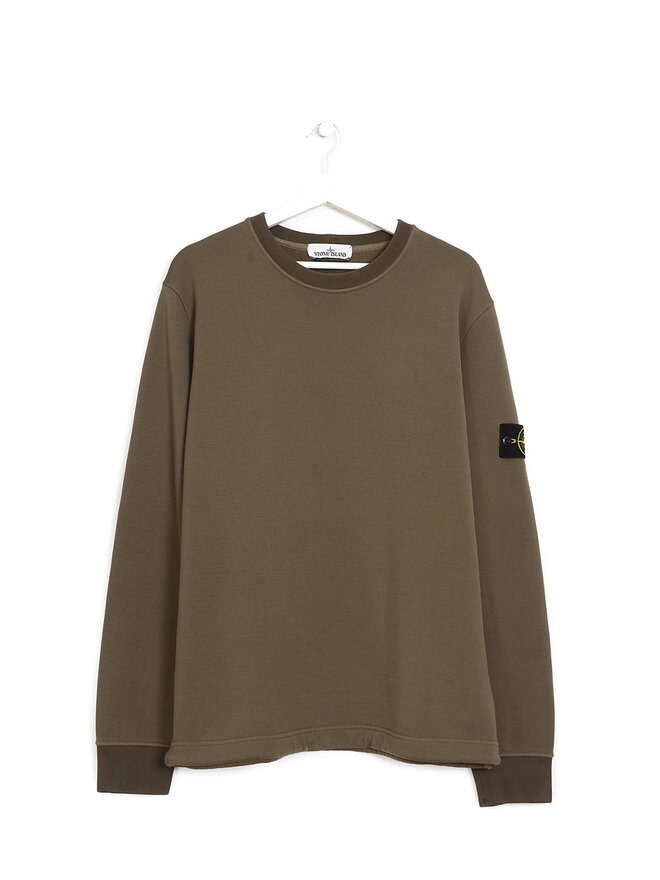 STONE ISLAND Olive Logo Patch Sweatshirt