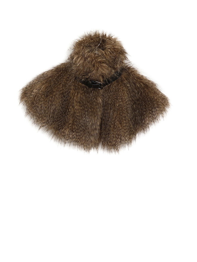 Faux Fur Buckle Closure Collar