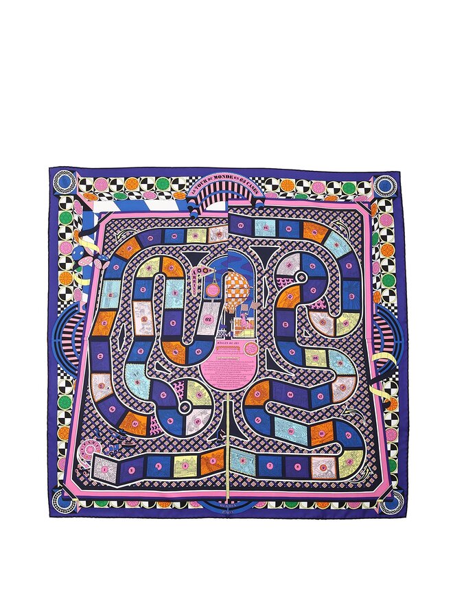 HERMÈS Foulard Le Tour du Monde en 63 Cases