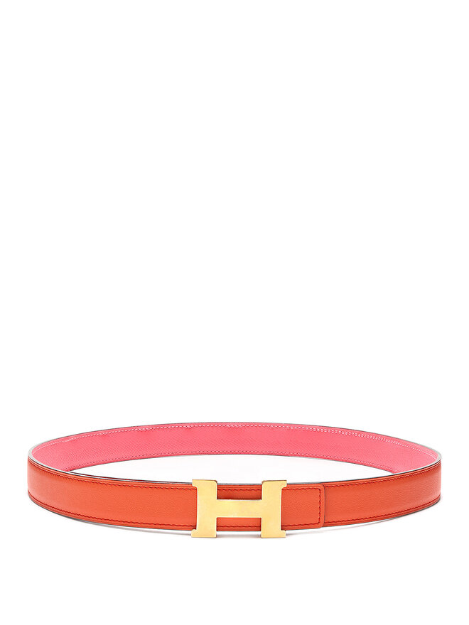 HERMÈS Reversible H Buckle Leather Belt