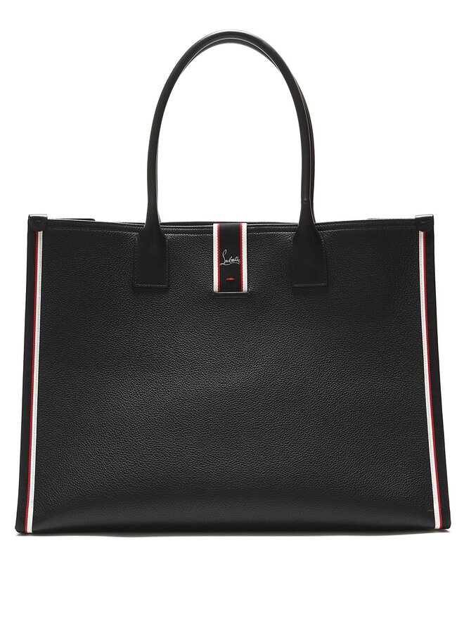 Christian Louboutin Sac cabas en cuir rayé Nastroloubi