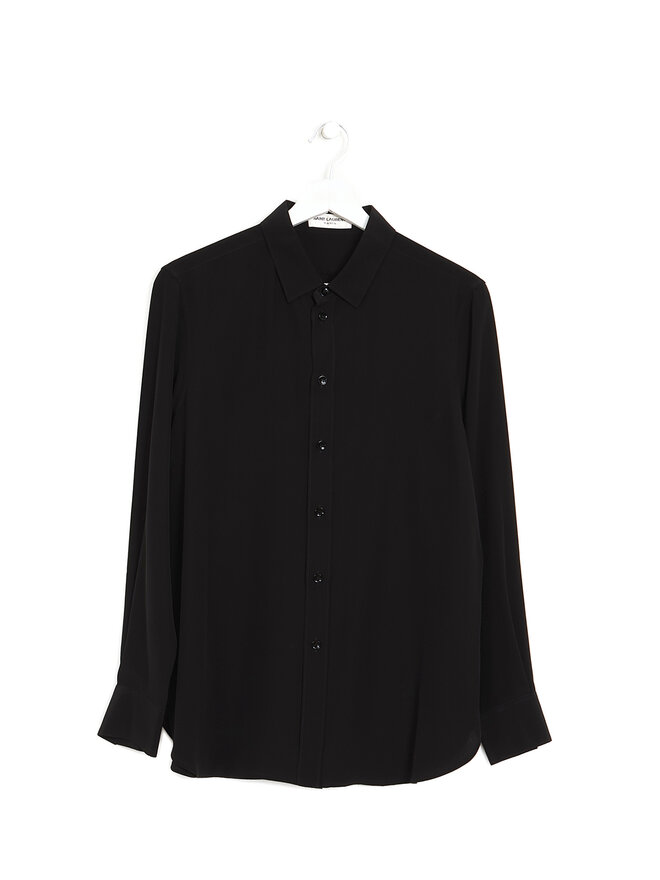 SAINT LAURENT Silk Long Sleeve Shirt