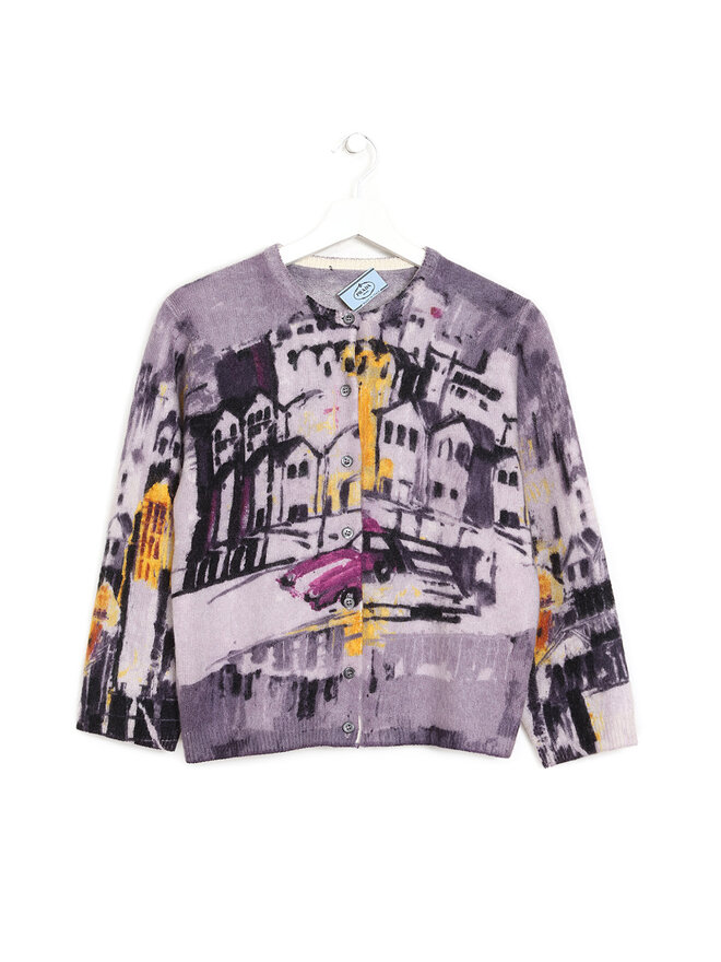 PRADA Cardigan Tricot Graphique Village