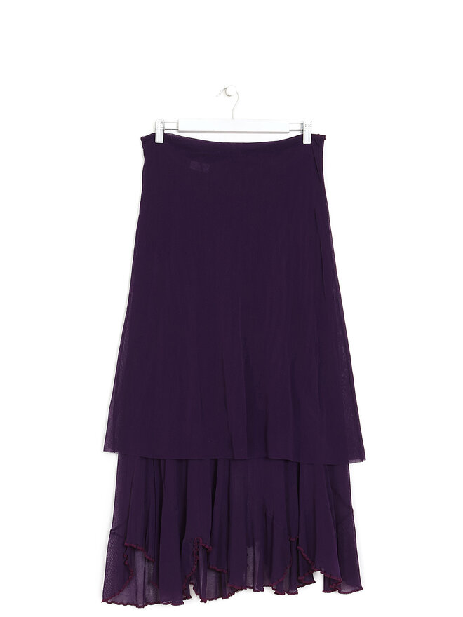 Jean Paul Gaultier MAILLE Layered Sheer Knit Skirt