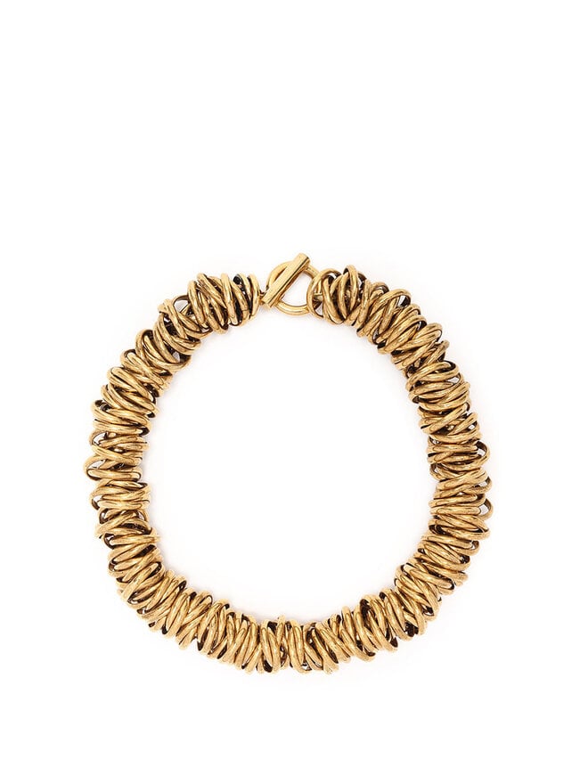 BALENCIAGA Spiral Gold Thick Necklace