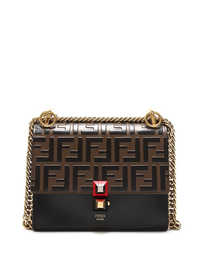 FENDI Mini Kan Zucca Convertible Shoulder Bag