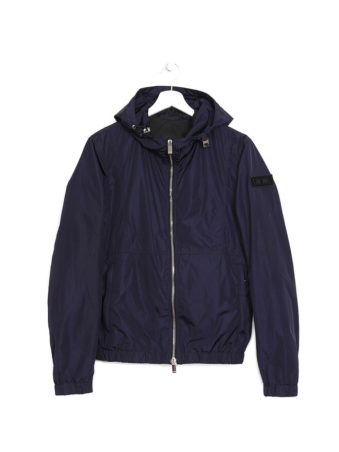 DIOR Navy Logo Sleeve Windbreaker