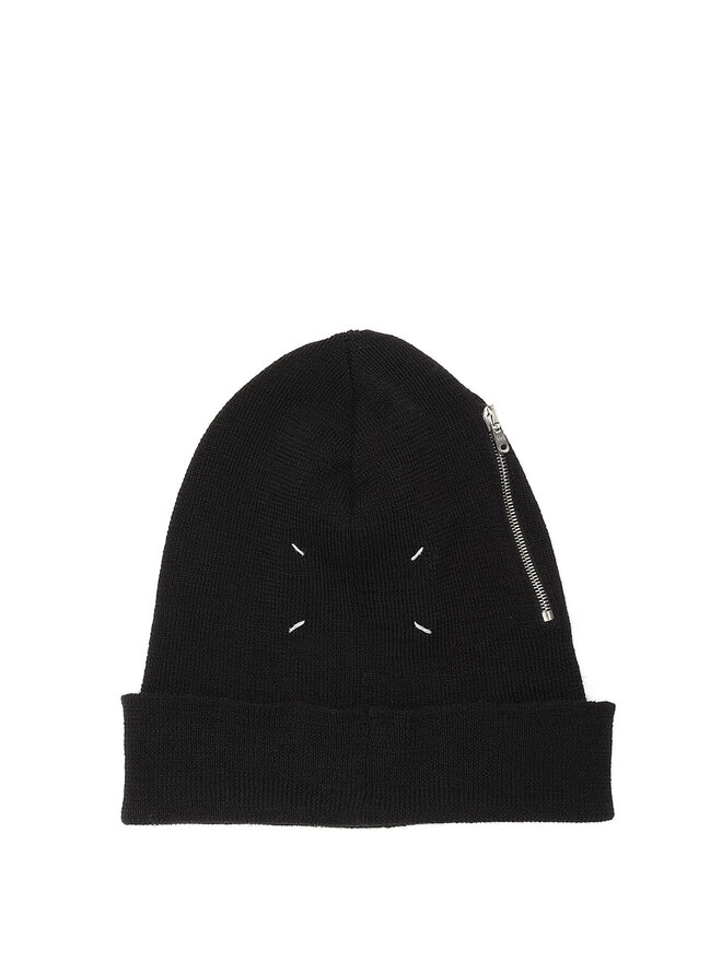 Maison Margiela Signature Embroidered Wool Beanie