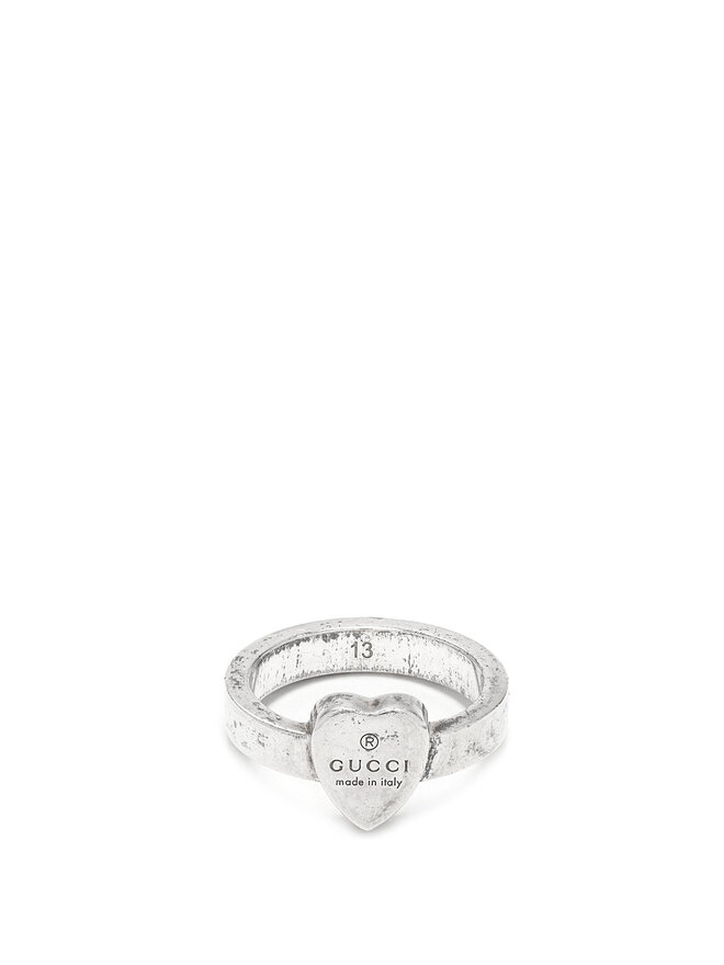 GUCCI Sterling Silver Heart Ring