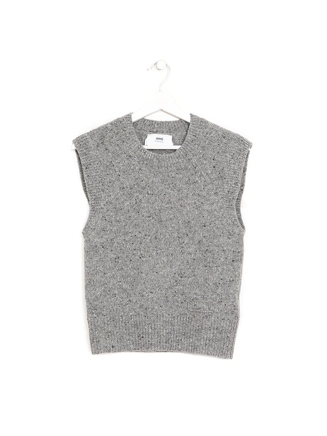 ami Knit Gray Vest