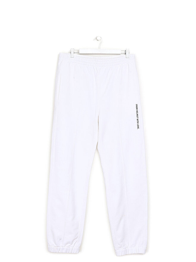 HELMUT LANG Pantalon de Jogging en Coton Blanc