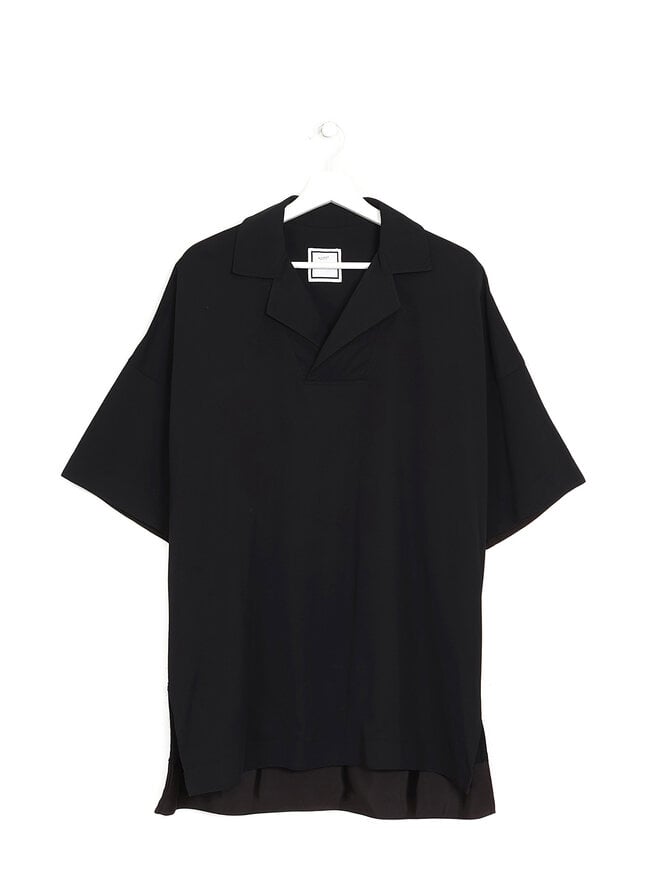 WOOYOUNGMI Black Shirt Collar Blouse
