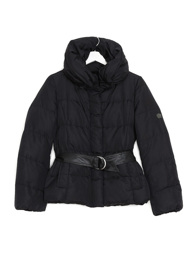 WEEKEND MaxMara Veste noire avec ceinture en cuir