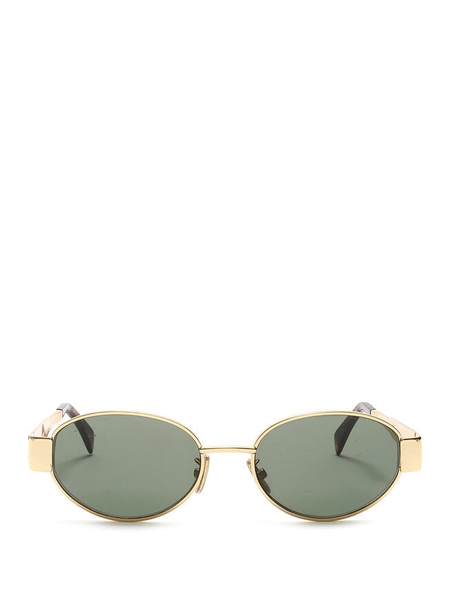 CELINE Lunettes de soleil ovales Triomphe Metal