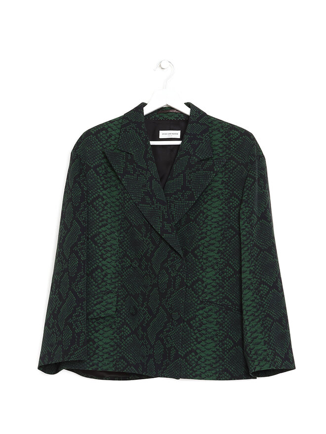 DRIES VAN NOTEN Veston en Laine Imprimé Serpent
