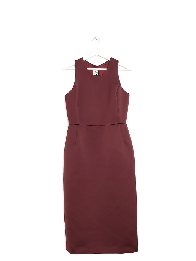 Maison Rabih Kayrouz Robe Midi en Satin Sans Manches