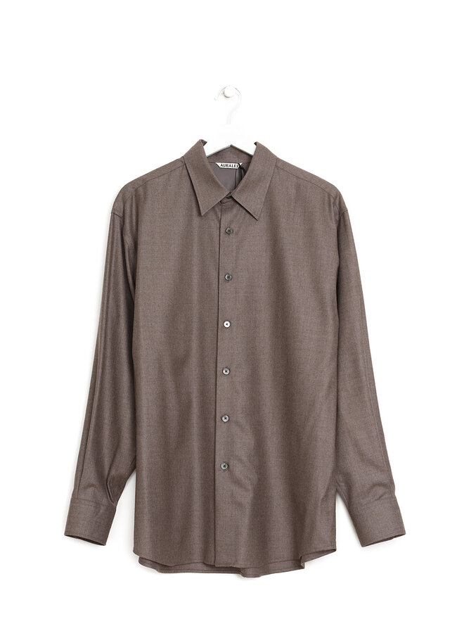 AURALEE Chemise en Laine Ultra-Légère