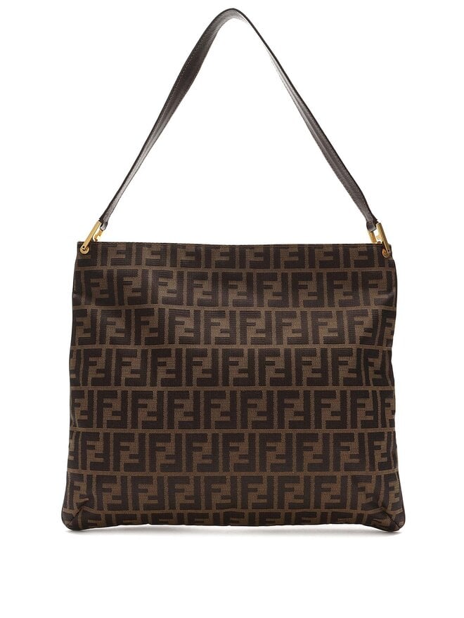FENDI Zucca Canvas Shoulder Bag