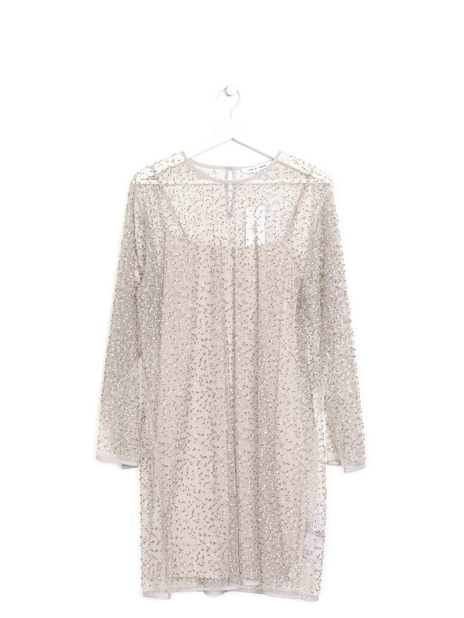 SAMSØE SAMSØE Robe en résille à sequins avec fond de robe