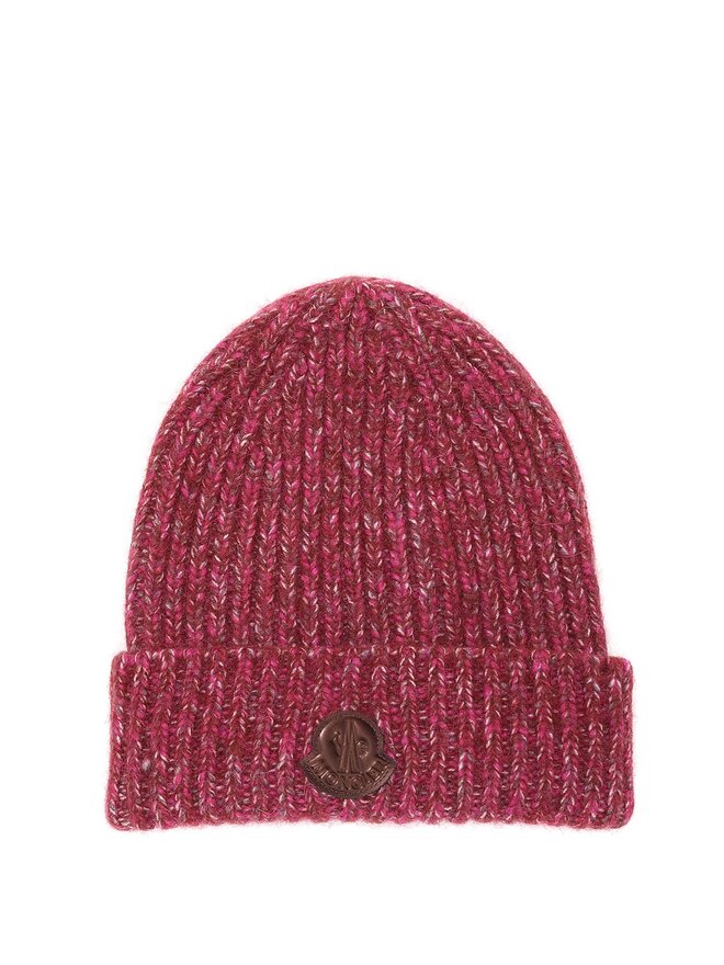 MONCLER Tuque en mélange de laine côtelée