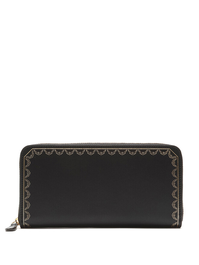 Cartier Gold Scallop Continental Wallet