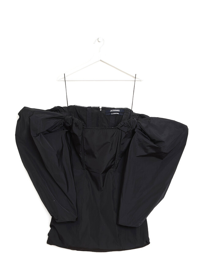 JACQUEMUS Robe Mini à Manches Bouffantes