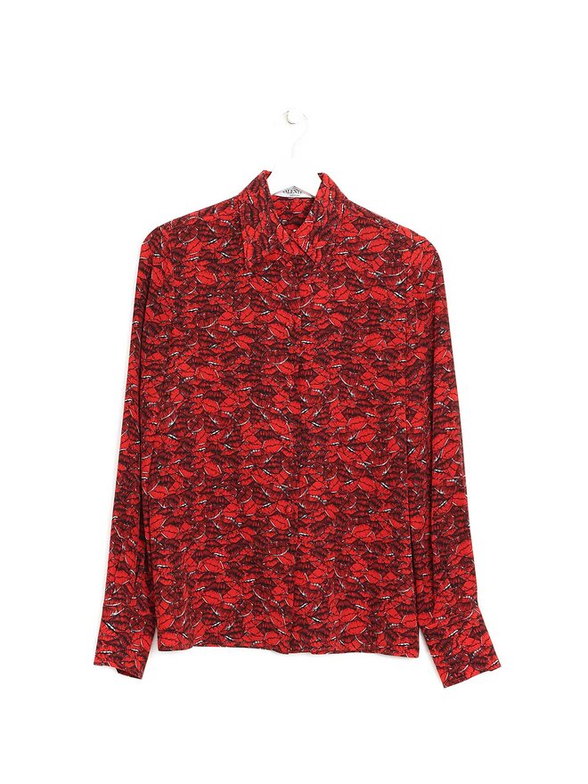 VALENTINO Abstract Lip Pattern Shirt