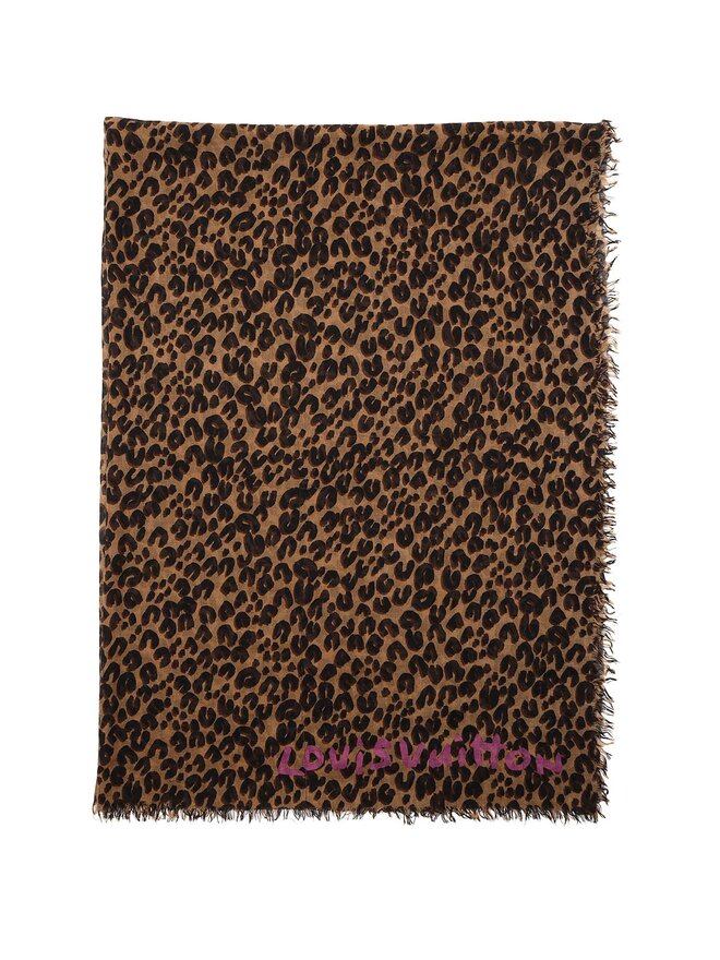 LOUIS VUITTON Foulard Imprimé Léopard