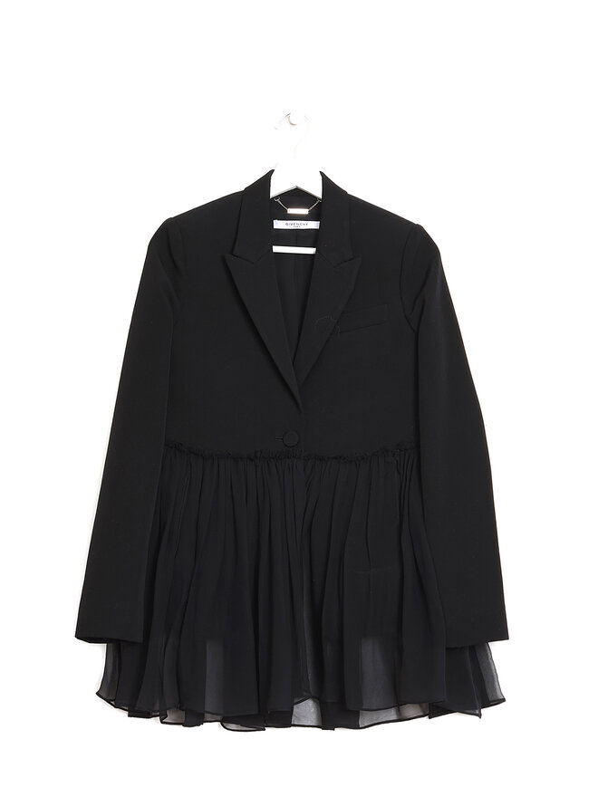 GIVENCHY Tulle Hem Blazer