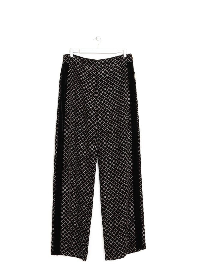 BALMAIN Pantalons à Jambe Large Ornés de Strass