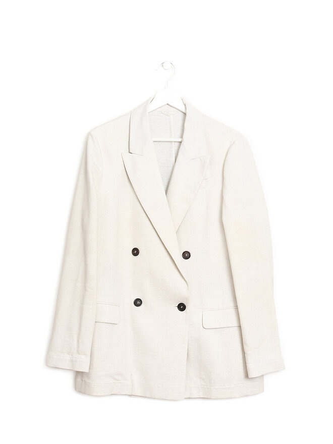 BRUNELLO CUCINELLI Blazer blanc cassé scintillant