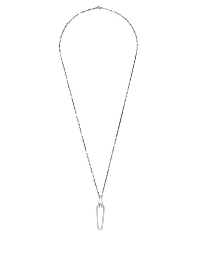 Rick Owens Collier à Pendentif en Métal Gravé