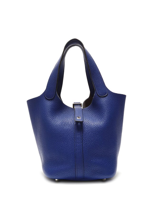 HERMÈS Leather Bucket Bag