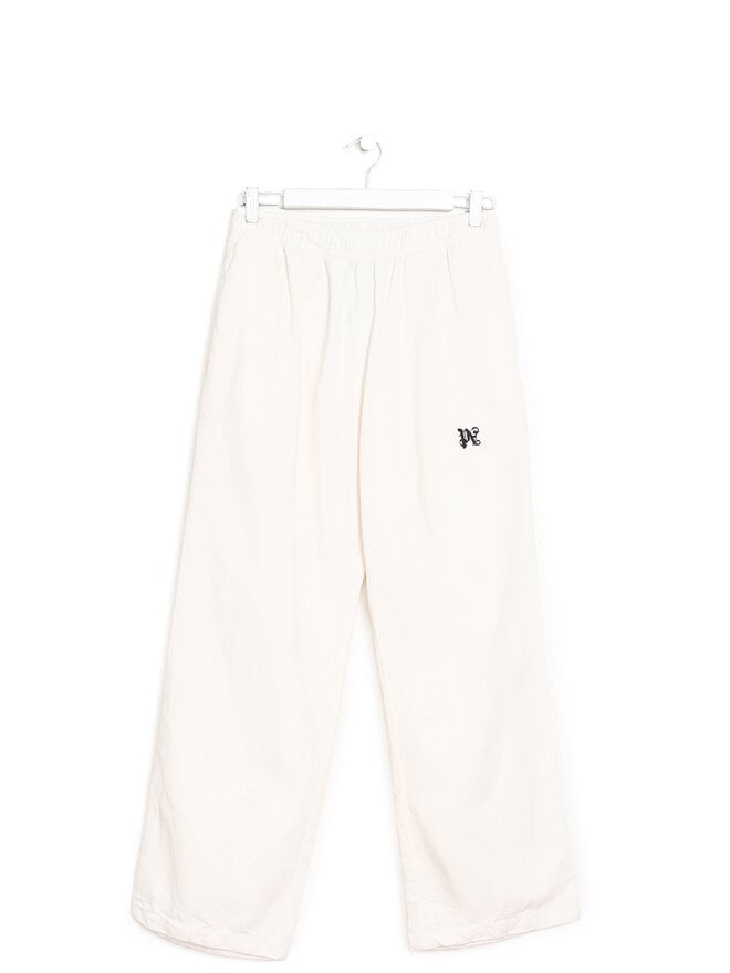 Palm Angels Pantalon décontracté en coton ivoire