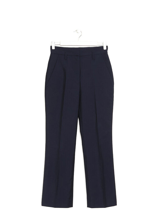 JIL SANDER Pantalon en Laine Extensible Bleu Marine