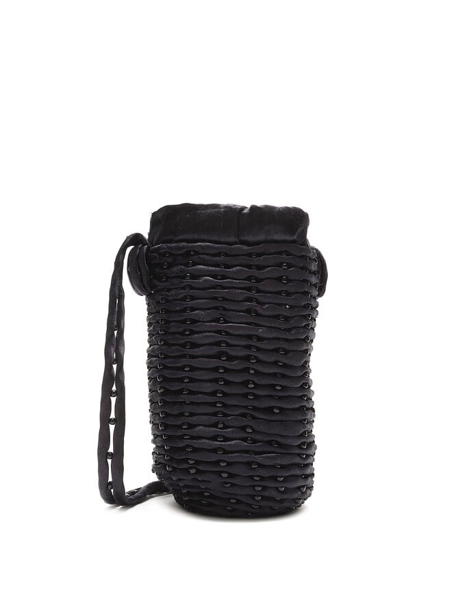 GIORGIO ARMANI Beaded Drawstring Pouch Bag