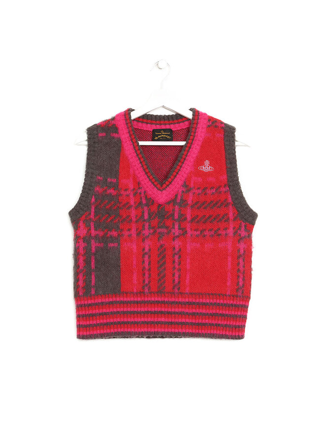 Vivienne Westwood Anglomania Plaid Sleeveless Vest