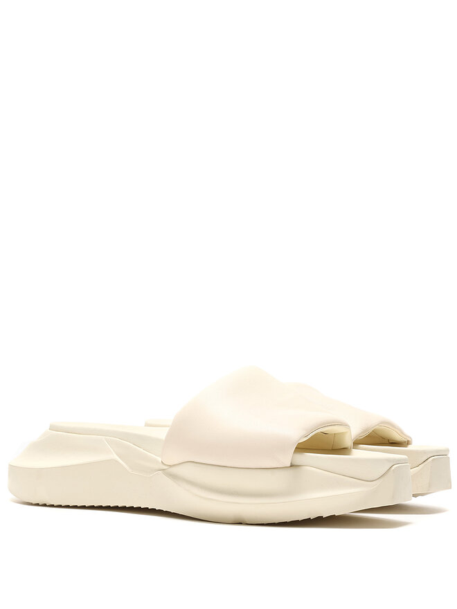 Rick Owens Cream Synthetic Slides