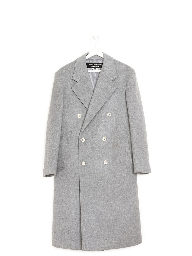 Junya Watanabe CDG Manteau en laine et cachemire à double boutonnage