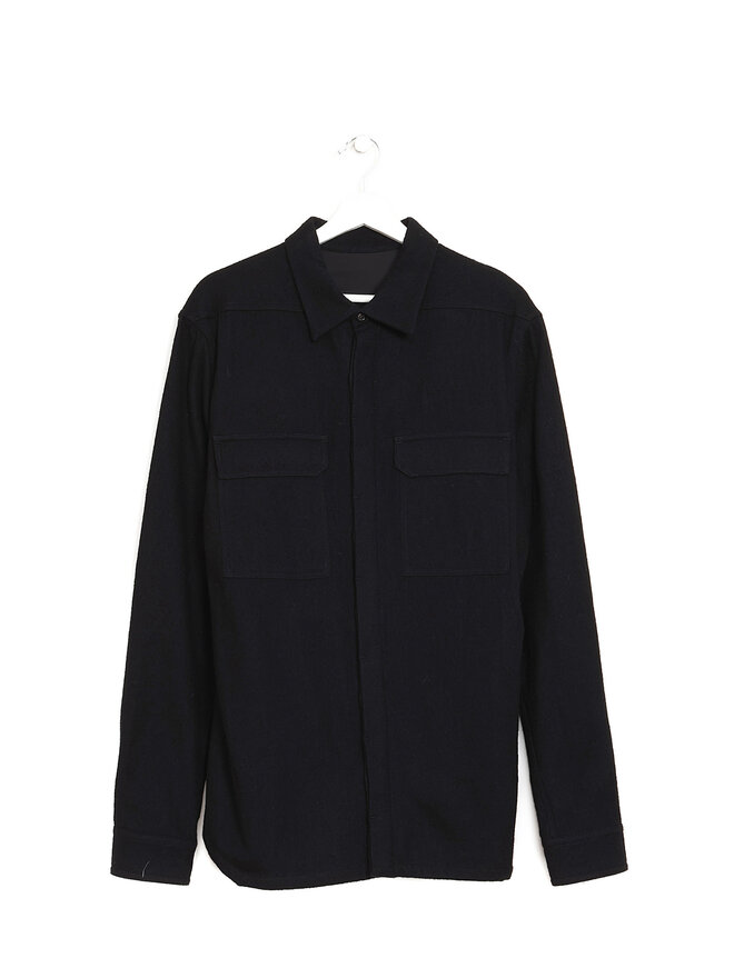 Rick Owens Long Sleeve Wool Workshirt