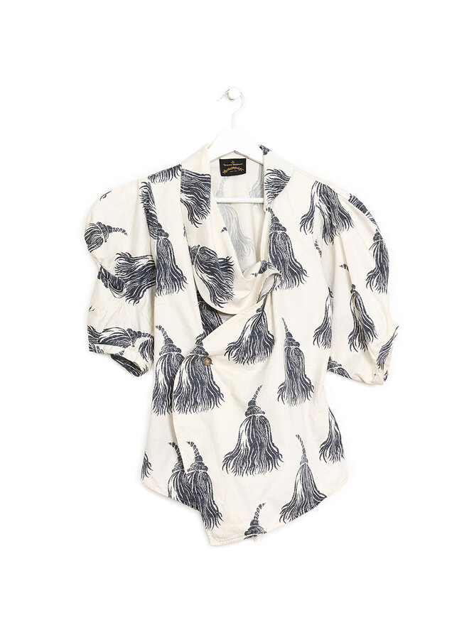 Vivienne Westwood Anglomania Chemise en coton à motif graphique de pampilles