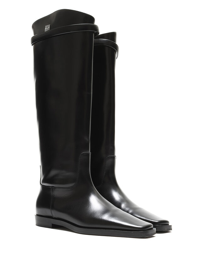 TOTEME Leather Knee-High Riding Boots