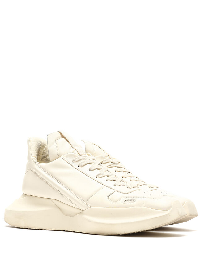 Rick Owens Perforated Leather High-Top Sneakers