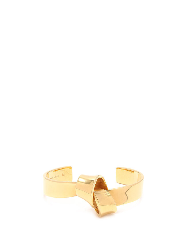 CELINE Bow Detail Cuff Bracelet